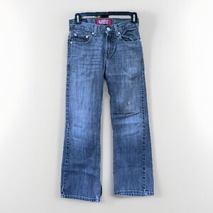 VTG Y2K LEVIS 527 Bootcut Cotton Denim Red Tab Jeans Boys 10Reg 25x25 Black